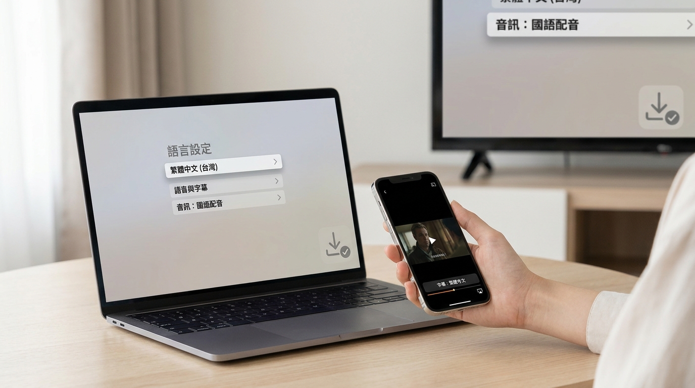 Disney+ 改中文完整教學:介面、字幕與配音怎麼分?電腦、手機、電視一次搞懂