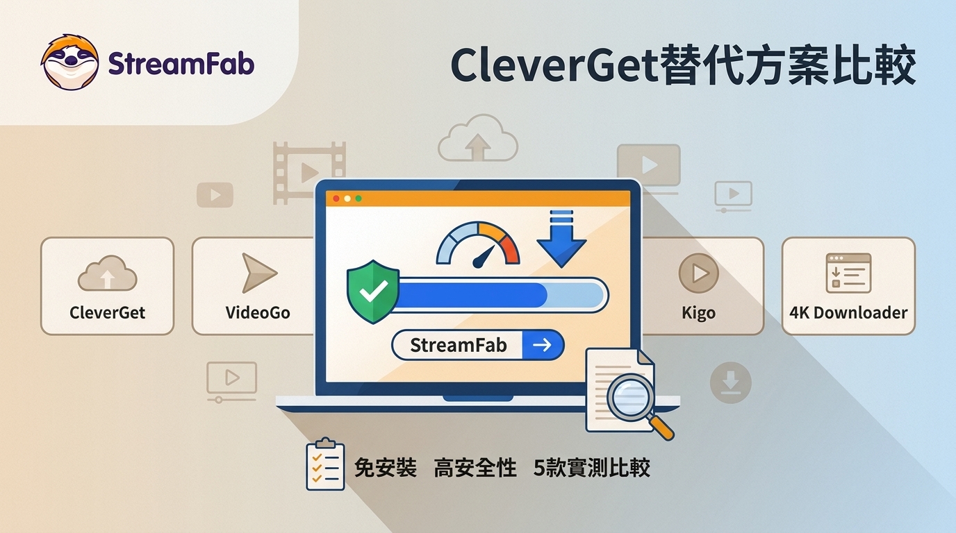 CleverGet替代方案2026：免安裝安全性與5款實測比較