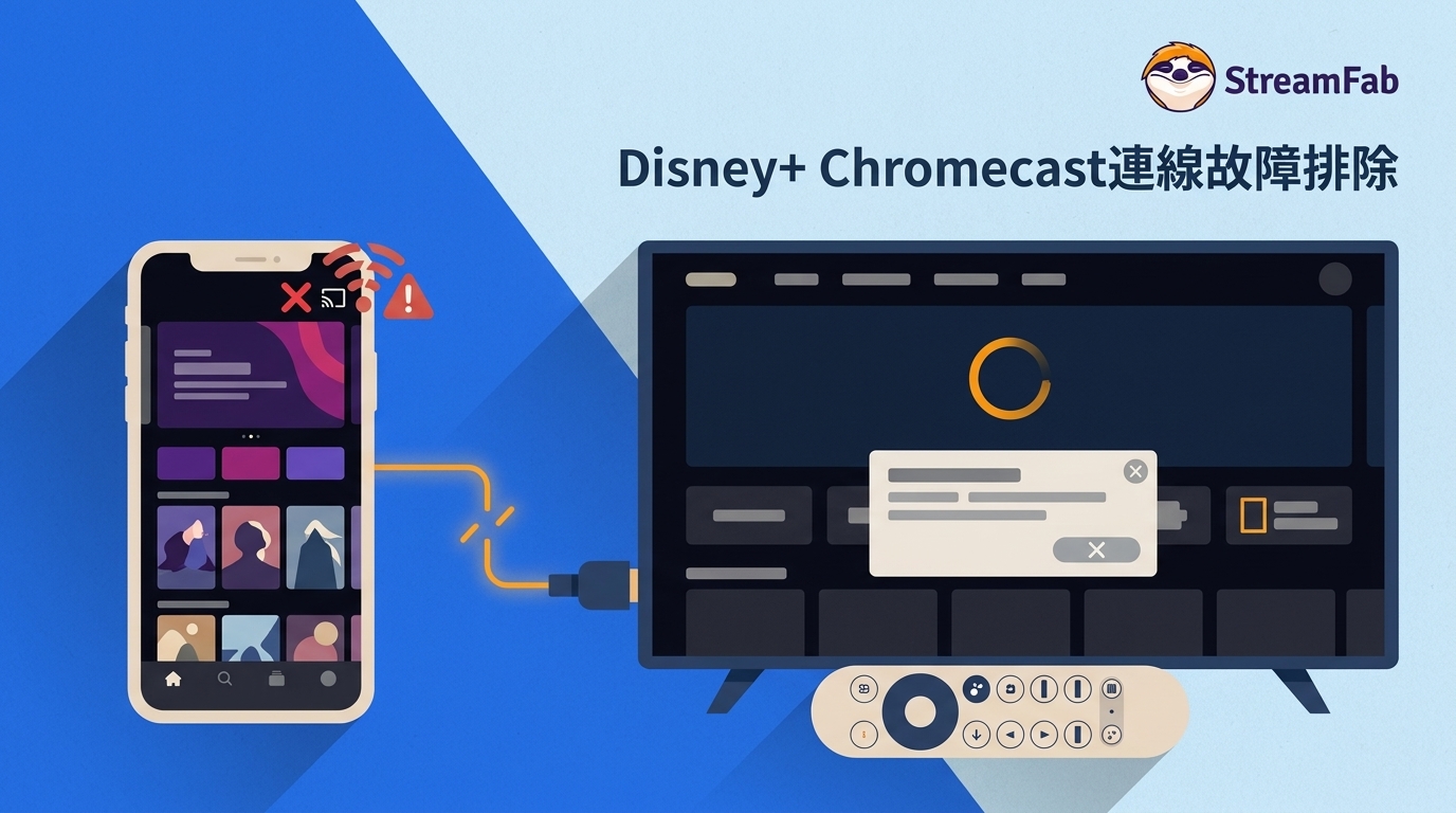 Disney+ Chromecast連線失效?2026最新緩衝斷線自救4招+Google TV對照