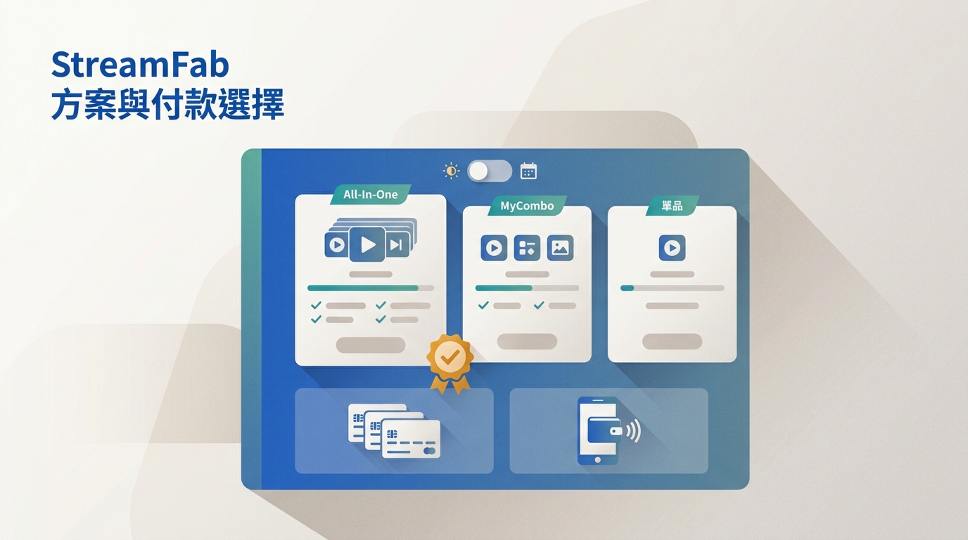 2026 StreamFab 3種價格方案與付款方式怎麼選