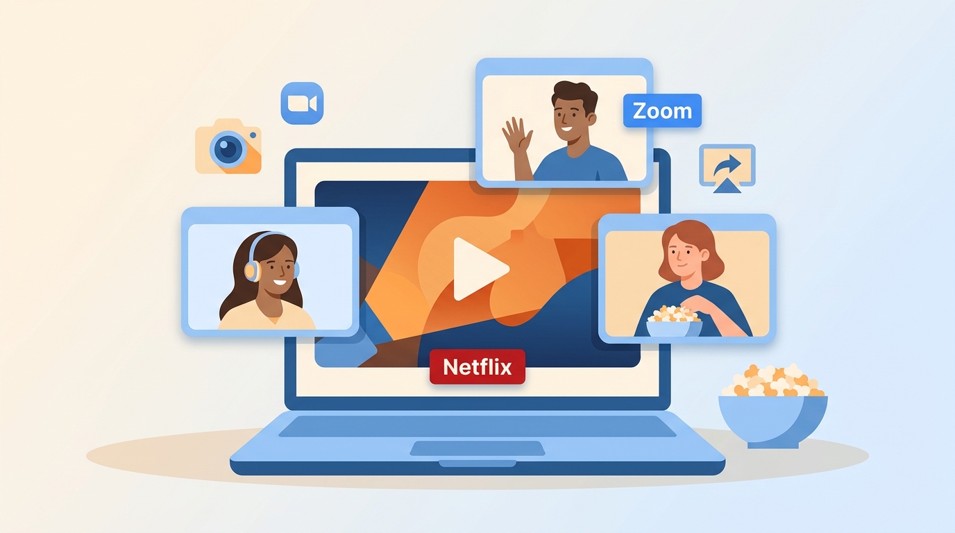 如何在Zoom上與朋友一起觀看Netflix?